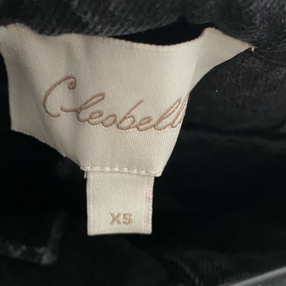 Cleobella Rigid Denim Cropped Black Pants - Picture 4 of 7